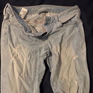 American Eagle Light Blue Distressed Jeans